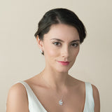 Pavillion pearl crescent bridal stud earrings - Liberty in Love
