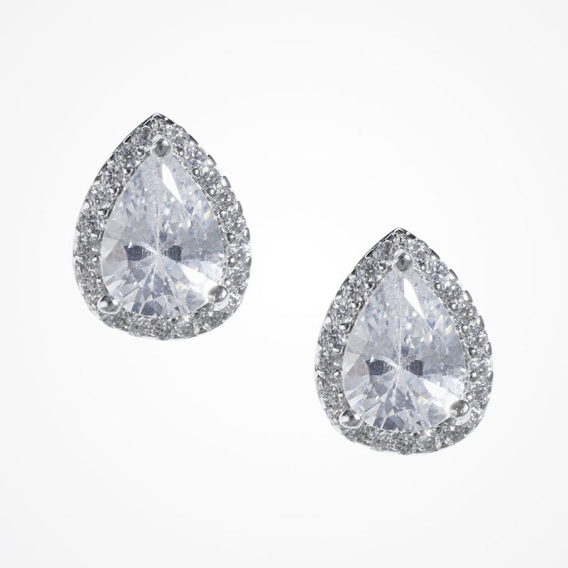 Pear cut crystal stud earrings - Liberty in Love