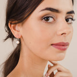 Pearl elegance earrings (silver) - Liberty in Love