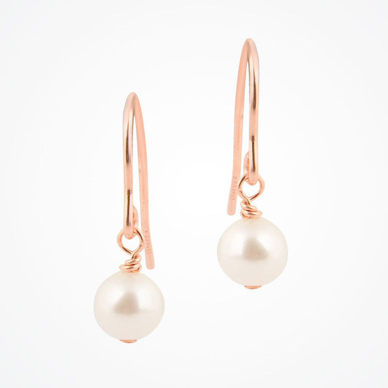 Pearl elegance earrings (rose gold) - Liberty in Love