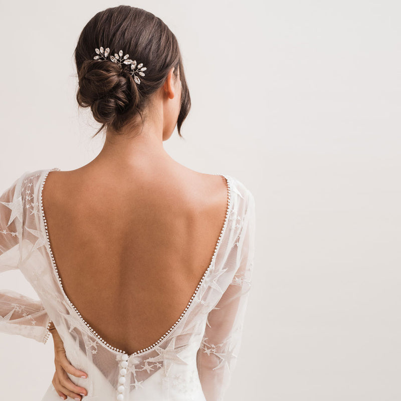 Penelope crystal hair pins (silver) - Liberty in Love
