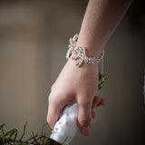 Penelope crystal leaves bridal cuff - Liberty in Love