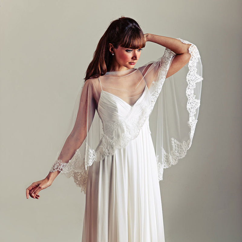 Pennymoor lace edge tulle cape - Liberty in Love