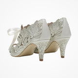 Peony low floral laser-cut sandals - size 3 only - Liberty in Love