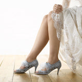 Peony low blue floral laser-cut sandals - Liberty in Love