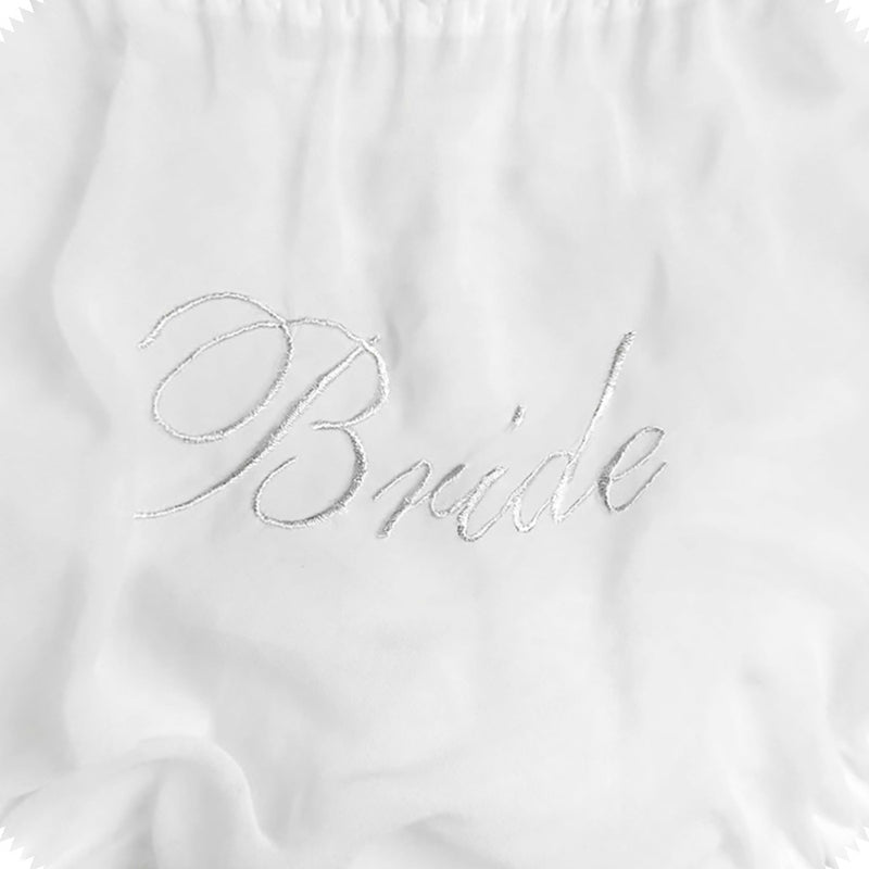 Personalised bridal knickers in ivory silk chiffon - Liberty in Love
