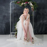 Sahara floral champagne t-bar shoes - Liberty in Love