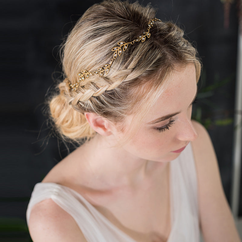 Peta crystal leaves vine halo - Liberty in Love