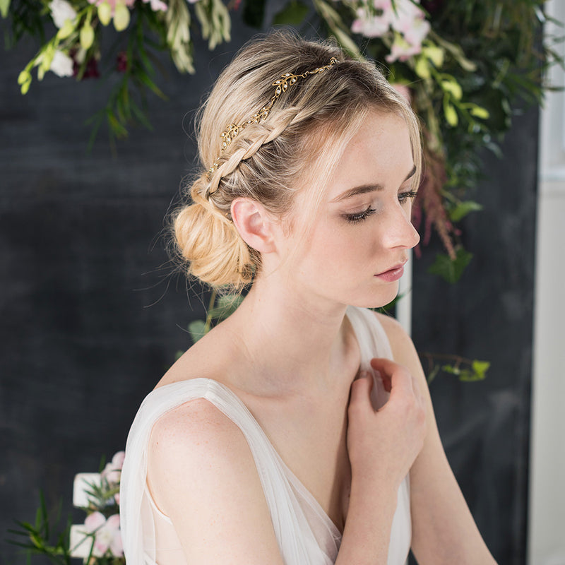Peta crystal leaves vine halo - Liberty in Love