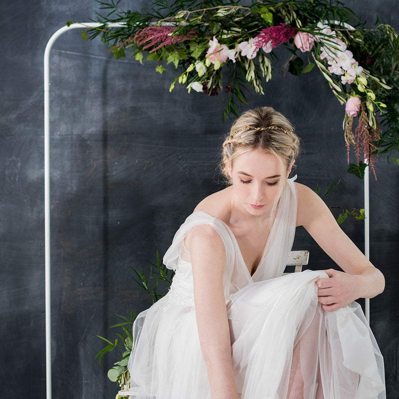 Peta crystal leaves vine halo - Liberty in Love