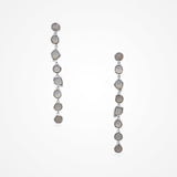 Pinnacle grey chalcedony long drop earrings - Liberty in Love