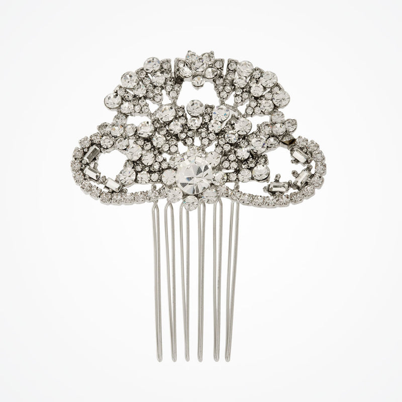 Piper crystal fan bridal hair comb - Liberty in Love