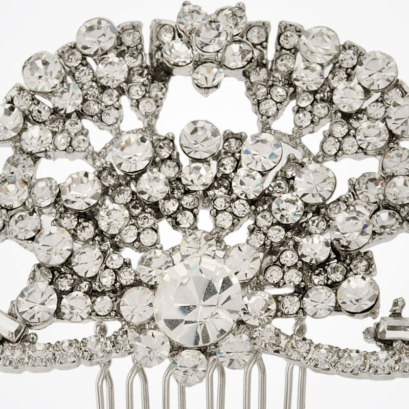 Piper crystal fan bridal hair comb - Liberty in Love
