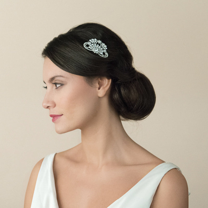 Piper crystal fan bridal hair comb - Liberty in Love