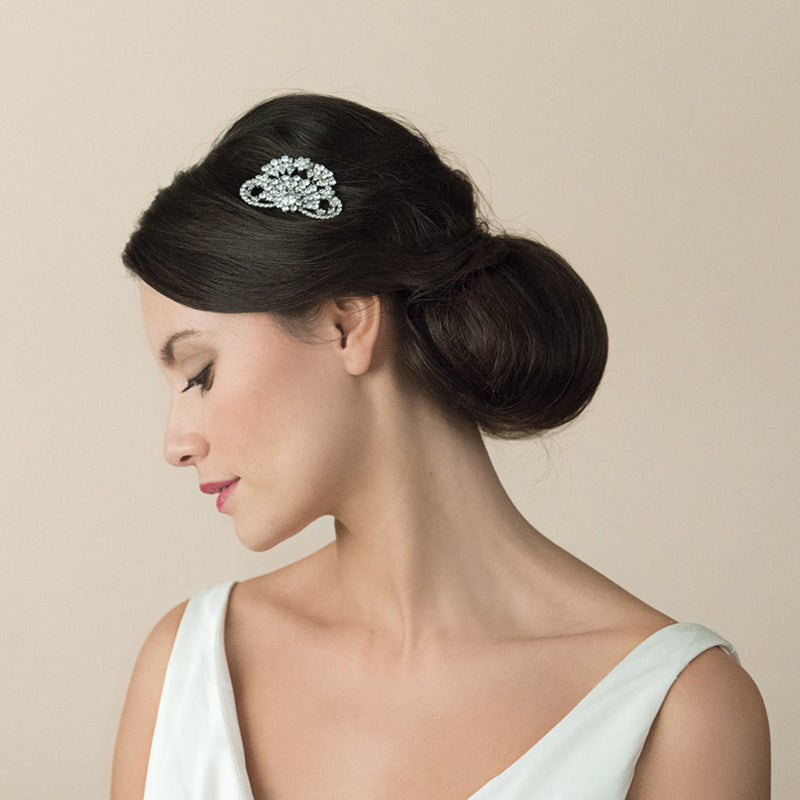 Piper crystal fan bridal hair comb - Liberty in Love