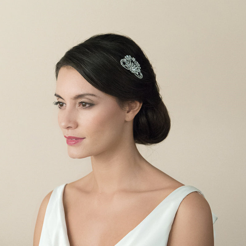 Piper crystal fan bridal hair comb - Liberty in Love