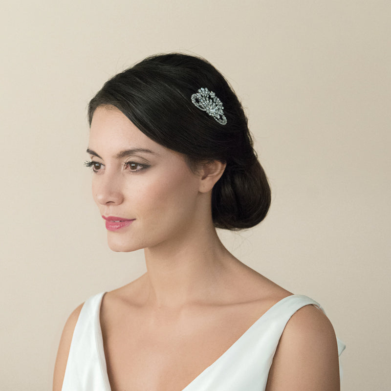 Piper crystal fan bridal hair comb - Liberty in Love