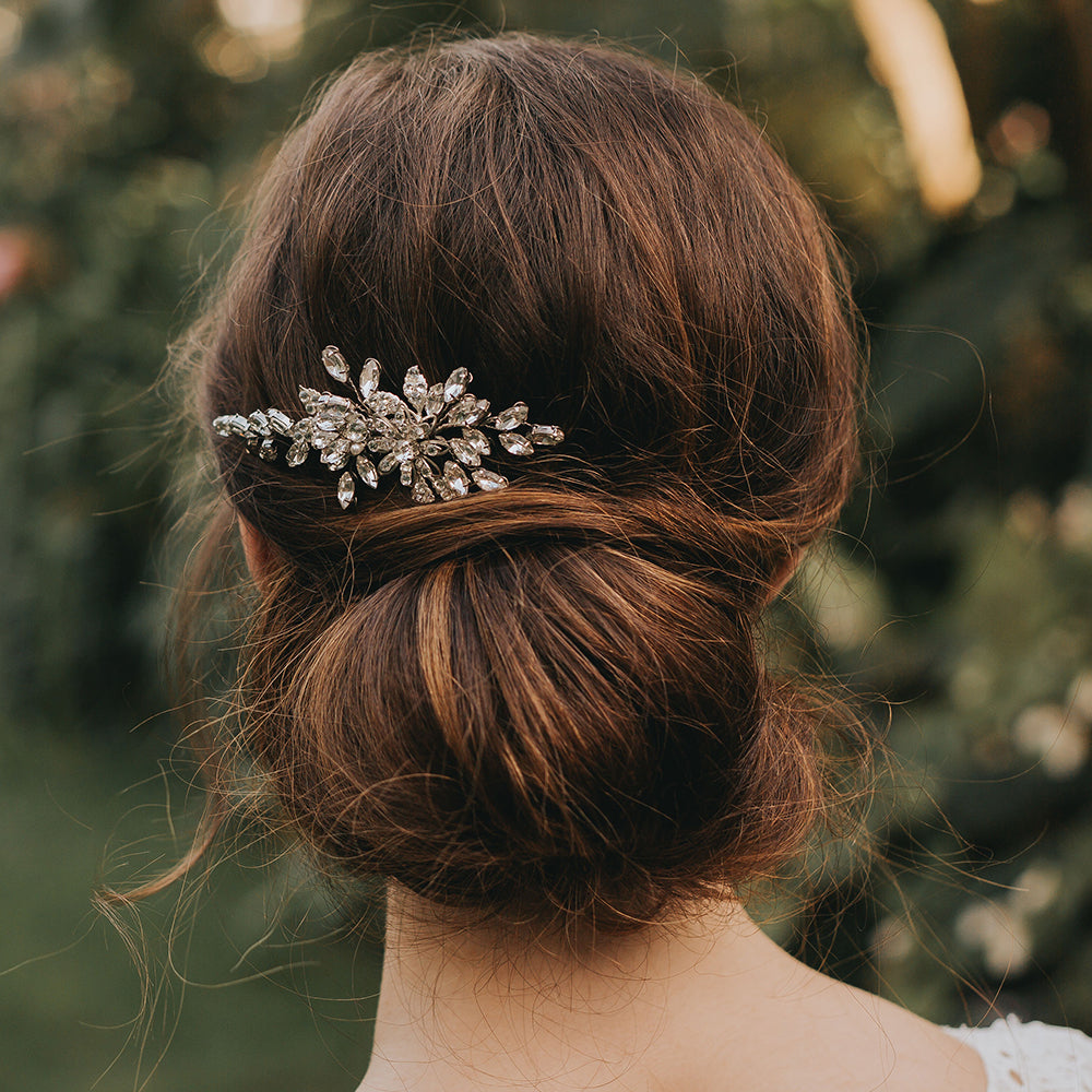 Crystal blossom bridal hair comb | Pixie | Halo and Co – Liberty in Love