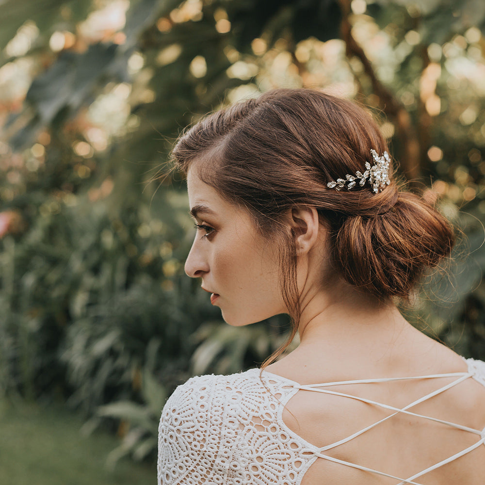 Crystal blossom bridal hair comb | Pixie | Halo and Co – Liberty in Love