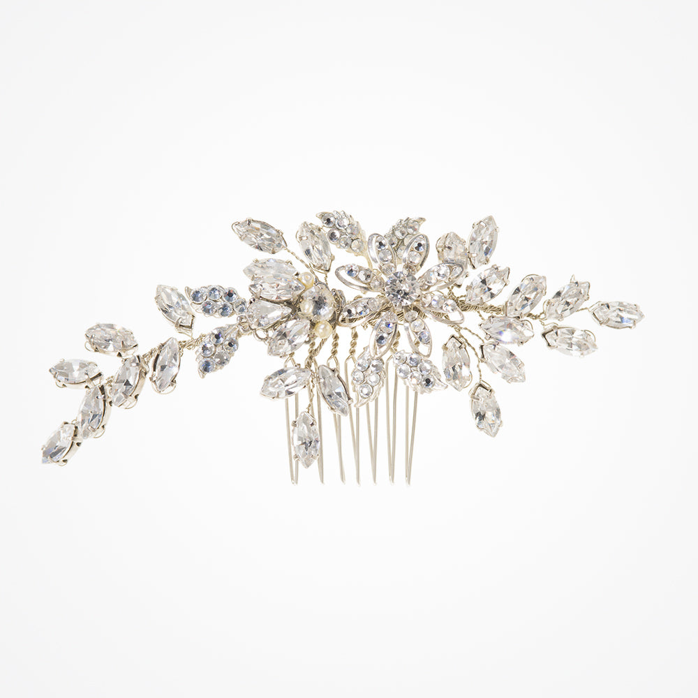 Crystal blossom bridal hair comb | Pixie | Halo and Co – Liberty in Love