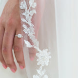 Poppy floral lace edge veil - Liberty in Love