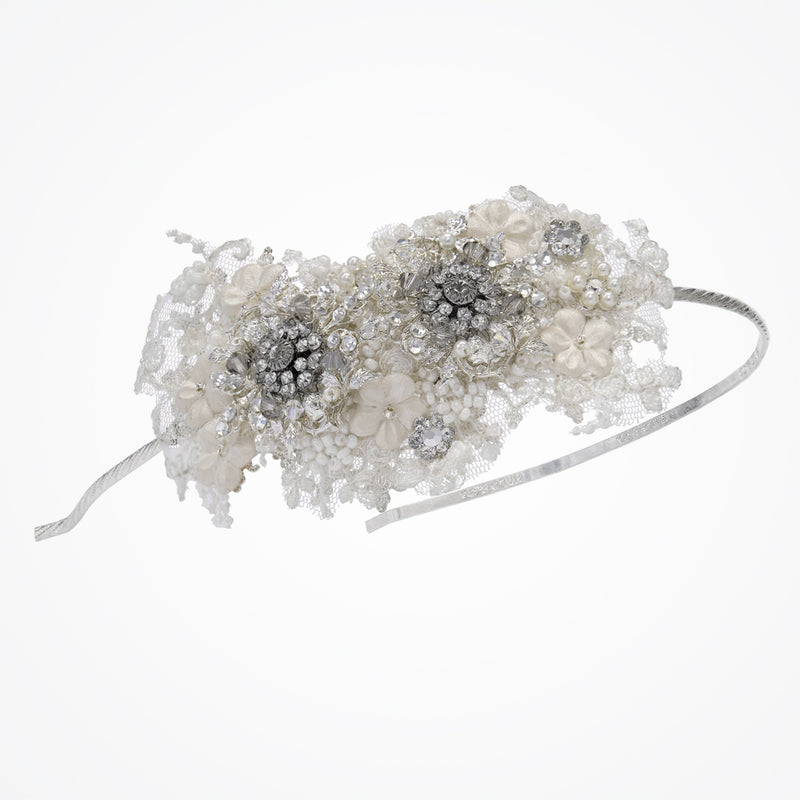 Porcelaine vintage lace bridal headband - Liberty in Love