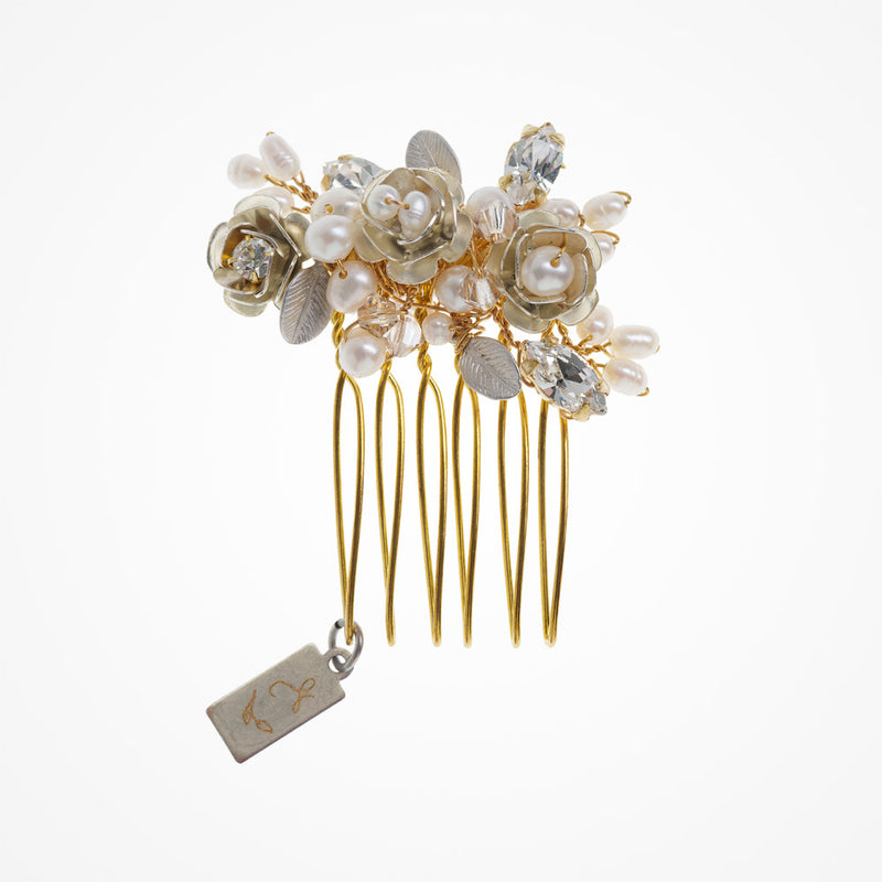 Primrose blossom gold hair comb - Liberty in Love