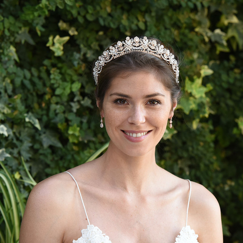Rose gold crystal embellished tiara | Princess Aria | Ivory and Co Liberty in Love Rose gold crystal embellished tiara | Princess Aria | Ivory and Co Liberty in Love