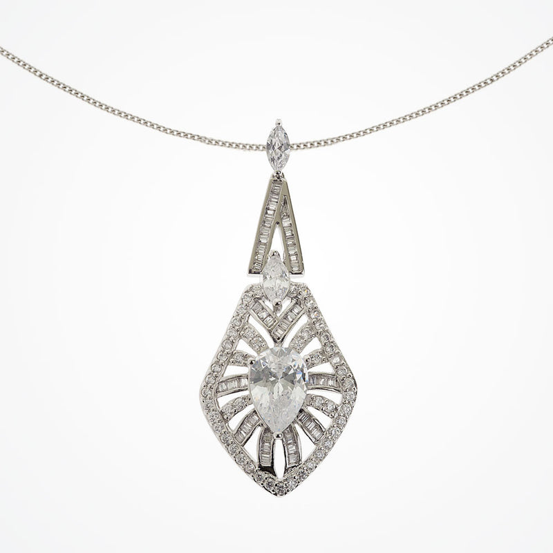 Princeton crystal art deco pendant necklace - Liberty in Love