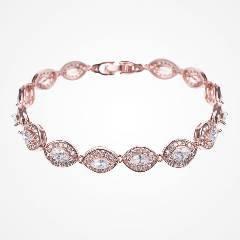 Promise rose gold cubic zirconia bracelet - Liberty in Love