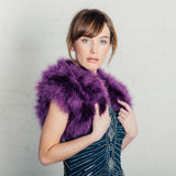Purple feather bridal bolero - Liberty in Love