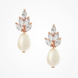Queenie pearl drop earrings (rose gold) - Liberty in Love