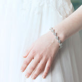 Queenie marquise crystal leaf bracelet - Liberty in Love