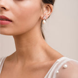 Queenie pearl drop earrings (rose gold) - Liberty in Love