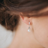 Rae crystal embellished pearl drop earrings - Liberty in Love