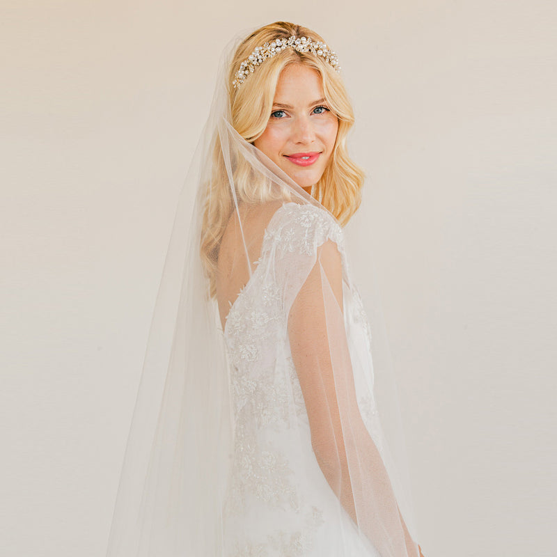 Belle tulle veil with beaded edge - Liberty in Love