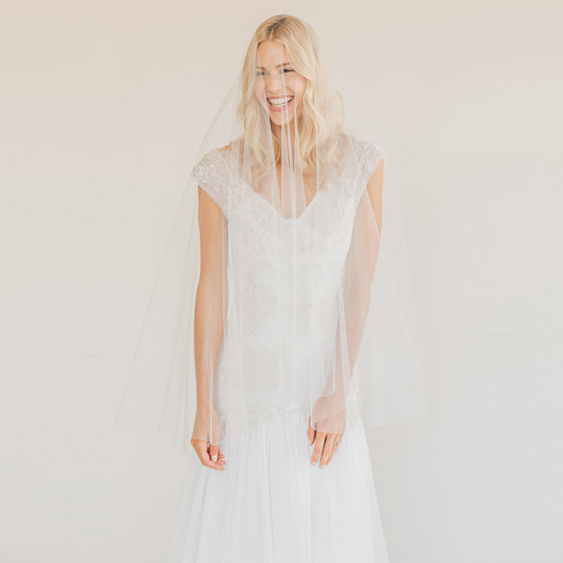 Belle tulle veil with beaded edge - Liberty in Love
