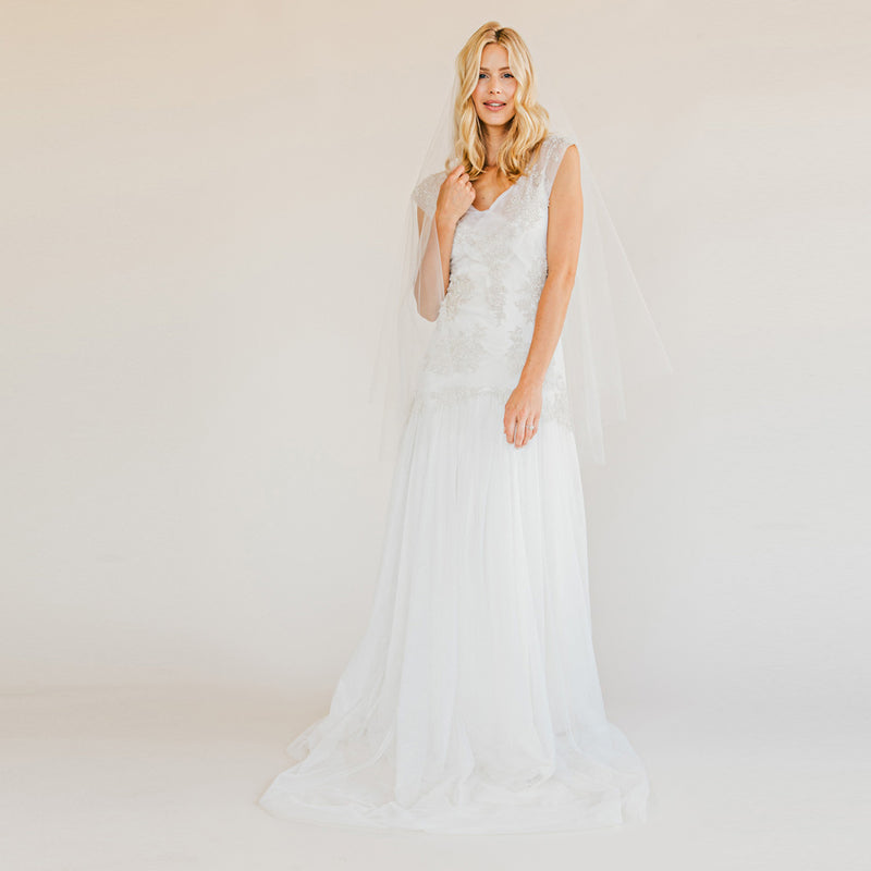 Belle tulle veil with beaded edge - Liberty in Love