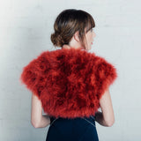 Red feather bridal bolero - Liberty in Love