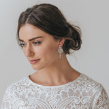 Regalia ornate crystal embellished drop earrings - Liberty in Love