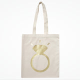 Diamond ring tote bag (gold) - Liberty in Love