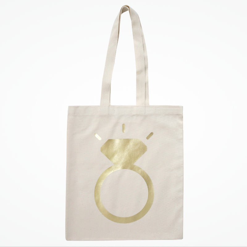 Diamond ring tote bag (gold) - Liberty in Love