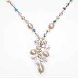 Ritz pearl and crystal cluster necklace - Liberty in Love