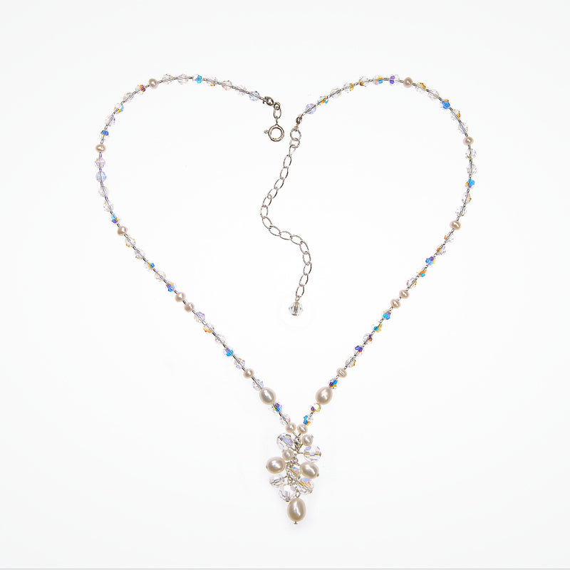 Ritz pearl and crystal cluster necklace - Liberty in Love