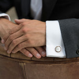 Rochester rose gold mother of pearl cufflinks - Liberty in Love