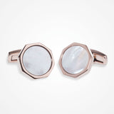 Rochester rose gold mother of pearl cufflinks - Liberty in Love