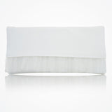 Romilly ivory satin clutch with tulle ruffle - Liberty in Love