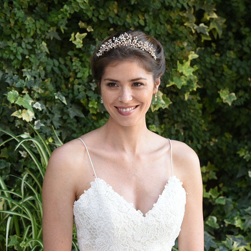 Rosalynd rose gold crystal tiara - Liberty in Love