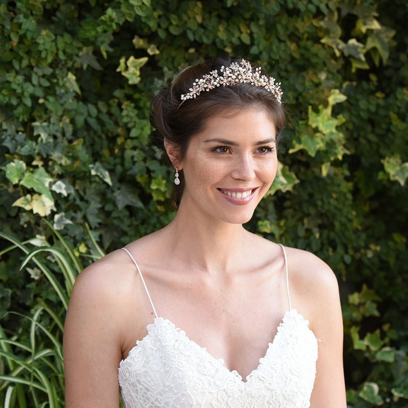Rosalynd rose gold crystal tiara - Liberty in Love