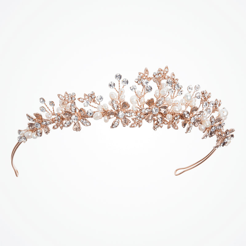 Rosalynd rose gold crystal tiara - Liberty in Love
